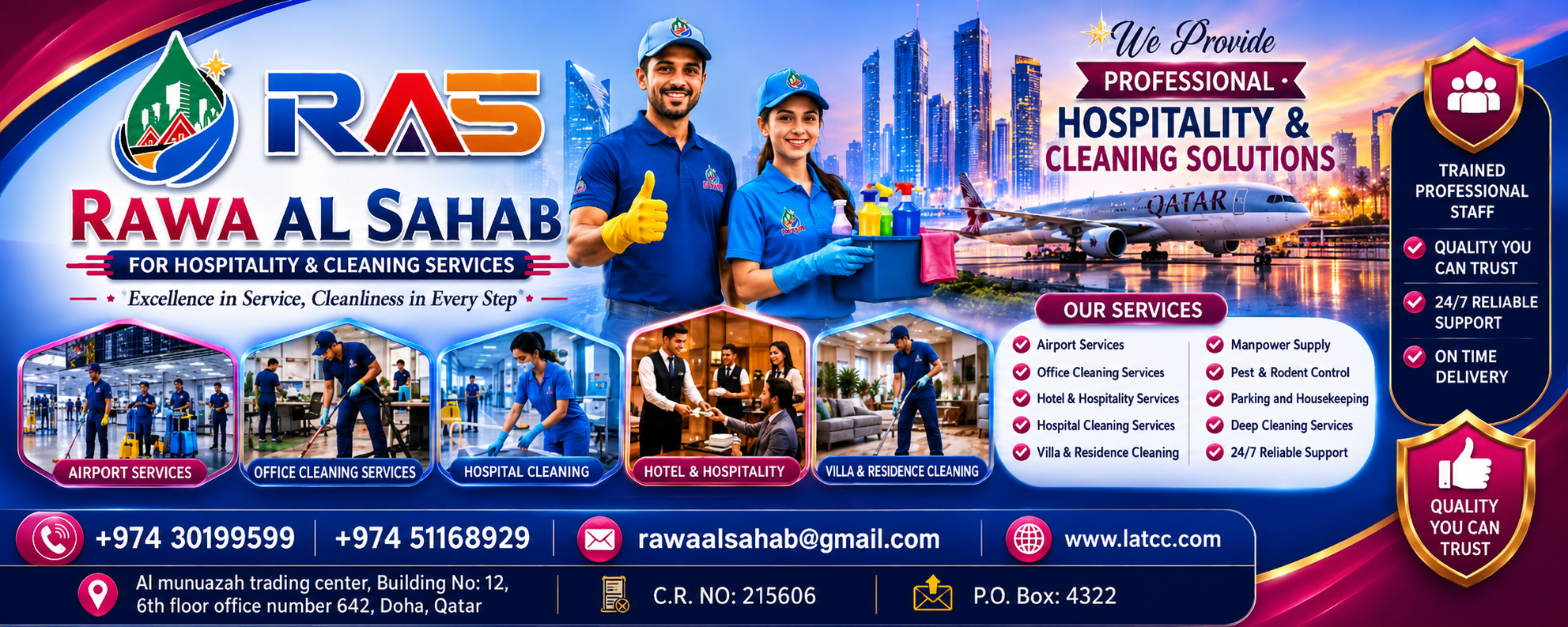RAS  Rawa Al Sahab  for Hospitality & Cleaning Services